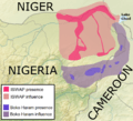 ISWAP and Boko Haram territory in early 2019