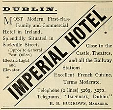 Imperial Hotel Dublin 1914 ad