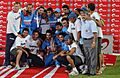 Indian cricket team with cup