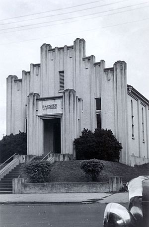 Ipswich Baptist Church after Art Deco renovation, 1940s