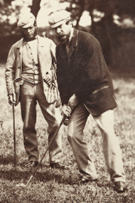 James Ogilvie Fairlie (left) and Old Tom Morris (right)