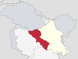 Map of Kagril district in Jammu and Kashmir