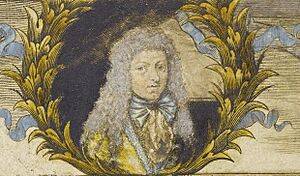 Johann Kuhnau - Portrait from the cover of Neue Clavier-Ubung color version (Sotheby's)