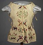 Jumps, quilted linen with silk embroidery. Late 17th-early 18th century. 01