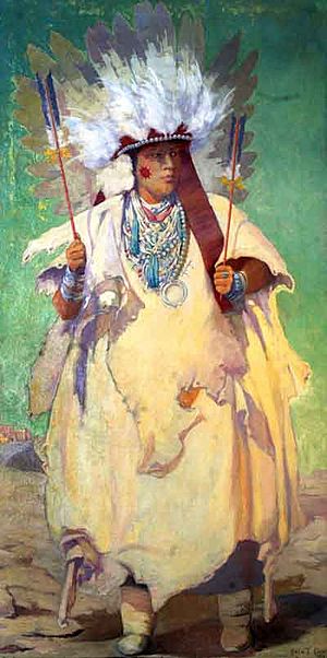 Kate T. Cory, Buffalo Dancer, oil, 1919, Smoki Museum, Prescott, Arizona