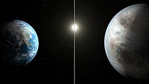 Kepler-452b and Earth Size