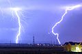 Lightning over Oradea Romania zoom