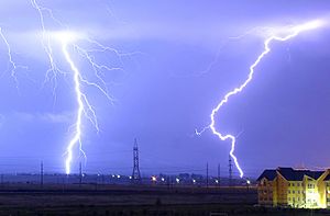 Lightning over Oradea Romania zoom