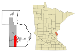 Location of Chisago Citywithin Chisago County, Minnesota