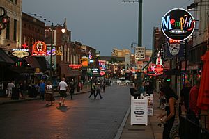 Looking East on Beale Street, Memphis, Tennessee, June 2014