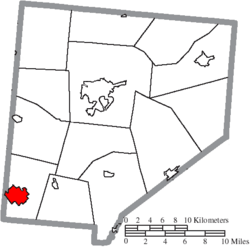 Location of Blanchester in Clinton County