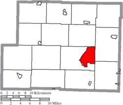 Location of Cadiz in Harrison County