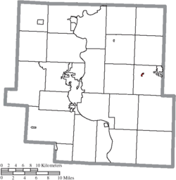 Location of Norwich in Muskingum County