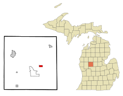 Location of Mecosta, Michigan