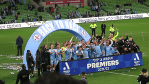 Melbourne City 2021 22 ALM Premiership Celebration