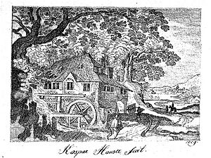 Mill pencil drawing by Kaspar Hauser, 1829