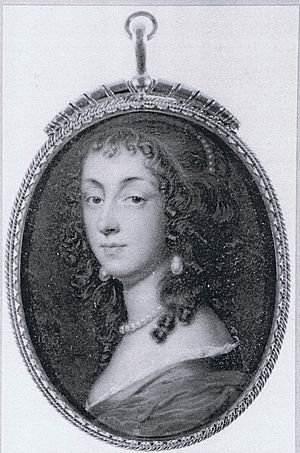 Miniature portrait of Rachel, Countess of Middlesex (1613-1681)