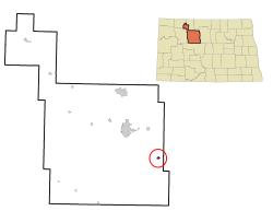 Location of Sawyer, North Dakota