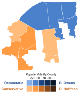 New York's 23rd congressional district special election, 2009 results by county
