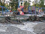 Okotoks - June 23, 2013 - Local campground playground after flood-02