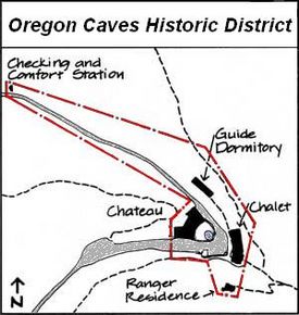 Oregon Caves Historic District map