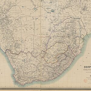 Original Map of South Africa, containing all south african colonies and native territories