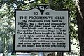 Progressive Club Historical marker front