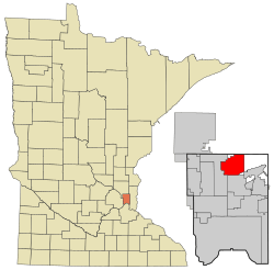 Location of the city of North Oakswithin Ramsey County, Minnesota