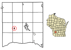 Location of Boaz in Richland County, Wisconsin.