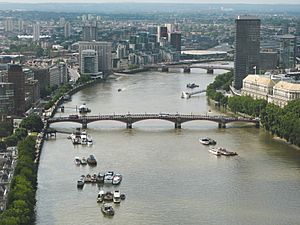 River Thames and Lambeth Bridge-7July2007