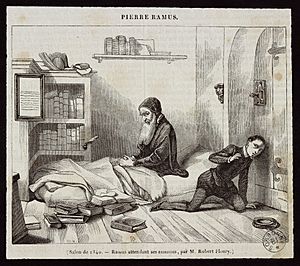 Salon de 1840. Ramus attendant ses assassins, par Robert Fleury
