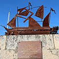 Stèle La Fayette sur le port de plaisance de Pauillac