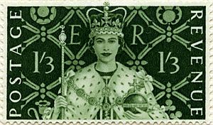 Stamp UK 1953 1shilling3d coronation