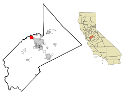 Location in Stanislaus County and the state of California