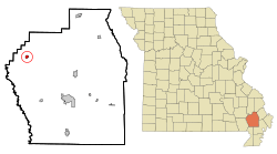 Location of Puxico, Missouri