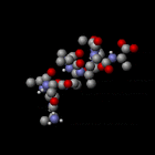 A molecule moving because of heat.