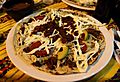 Tlayuda con chorizo en Oaxaca