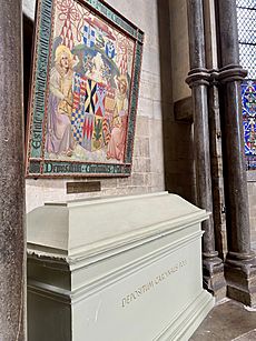 Tomb of Cardinal Reginald Pole at Canterbury Cathedral, August 2022