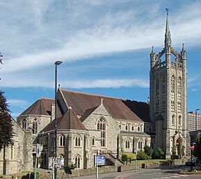 Trinity Methodist and United Reformed Church, St Nicholas' Way, Sutton (NHLE Code 1200708) (July 2020) (4).jpg