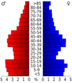 USA Pottawatomie County, Kansas age pyramid