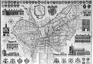 Warren's map of Bury St Edmunds Suffolk