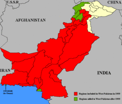 Location of West Pakistan