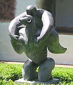 'Mother and Child', bronze sculpture by --Jacques Lipchitz--, 1930, --Honolulu Academy of Arts--