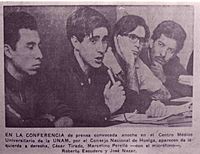 14 primera conferència de premsa després de la masacre del 2 d'octubre, 5 d'octubre de 1968