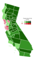 1994 California Proposition 187 results map by county