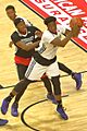 20150401 MCDAAG Caleb Swanigan rebounds in front of Diamond Stone (2)