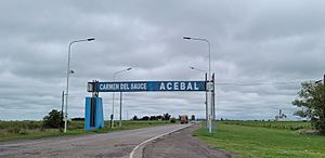Acebal Road Entry Sign