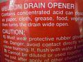 Acidic drain opener