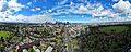 Aerial panorama of Melbourne's skyline from Carlton North. September 2023