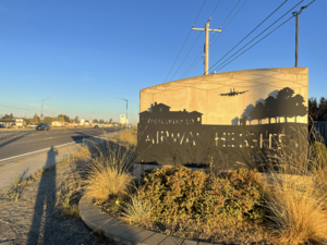 Welcome to Airway Heights sign on U.S. Route 2